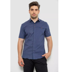 Сорочка чоловіча з принтом, колір джинс, 214R7125