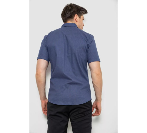 Рубашка мужская с принтом, цвет джинс, 214R7125