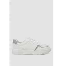 Кеди жіночі з перфорацією, колір біло-сірий, 248RAD60