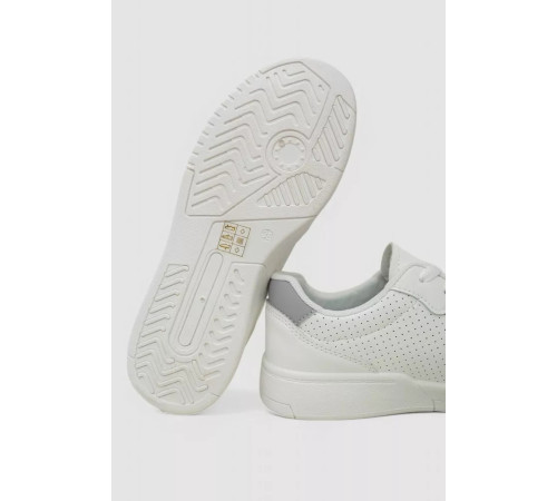 Кеди жіночі з перфорацією, колір біло-сірий, 248RAD60