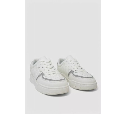 Кеди жіночі з перфорацією, колір біло-сірий, 248RAD60