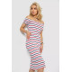Платье в полоску, цвет бело-красный, 244R536-2.