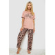 Піжама жіноча з принтом, колір пудровий, 243R3032-A