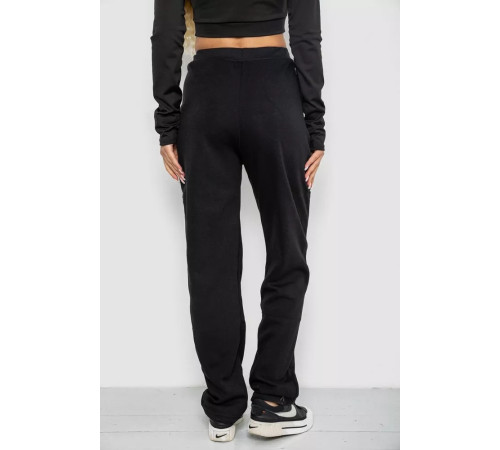 Спортивні штани жіночі на флісе, колір чорний, 244R5173