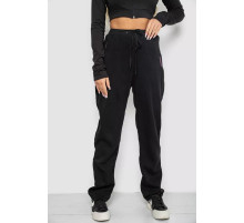 Спортивні штани жіночі на флісе, колір чорний, 244R5173