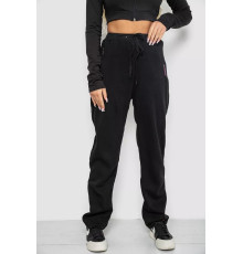 Спортивные брюки женские на флисе, цвет черный, 244R5173