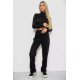 Спортивні штани жіночі на флісе, колір чорний, 244R5173