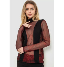 Гольф женский нарядный, цвет черно-красный, 186R109.