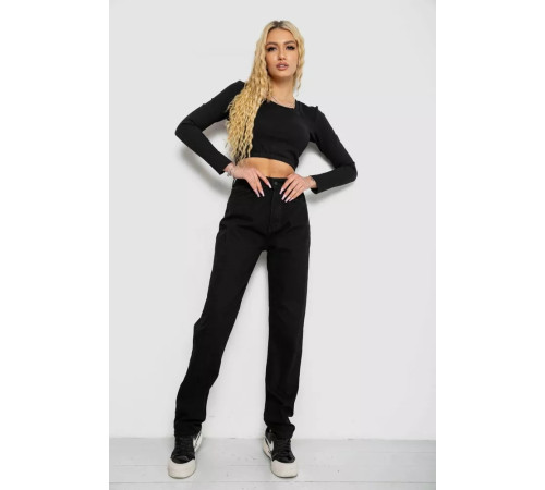 Джинсы женские MOM, цвет черный, 244R1382