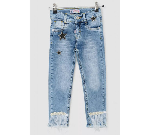 Джинсы для девочек, цвет темно-голубой, 247R1823.