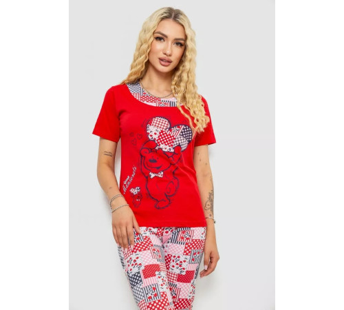 Женская пижама, цвет красный, 243R03677