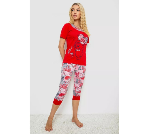 Женская пижама, цвет красный, 243R03677