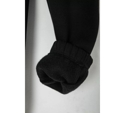 Спортивний костюм дитячий на флісі, колір чорний, 102R1520