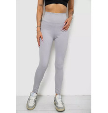 Лосини однотонні в рубчик, колір сірий, 238R606