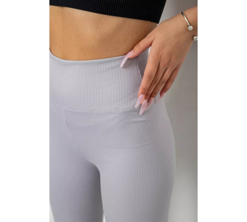 Лосини однотонні в рубчик, колір сірий, 238R606