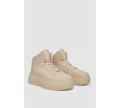 Кросівки жіночі зимові на хутрі, колір бежевий, 248RAM01