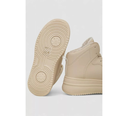 Кросівки жіночі зимові на хутрі, колір бежевий, 248RAM01