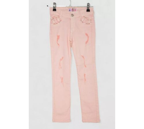 Джинсы для девочки, цвет персиковый, 247R10041.