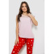Жіноча піжама з принтом, колір рожевий, 243R1602-010