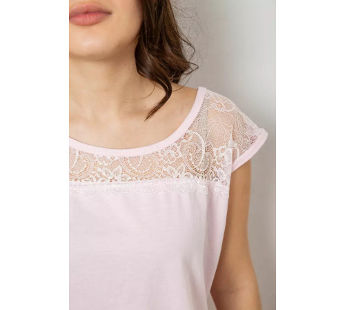 Жіноча піжама з принтом, колір рожевий, 243R1602-010