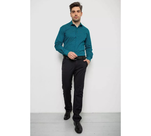 Сорочка чоловіча з принтом, колір зелений, 214R7468