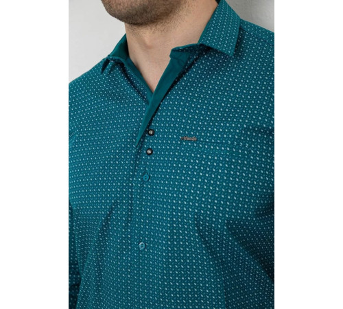 Сорочка чоловіча з принтом, колір зелений, 214R7468