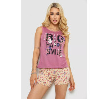 Пижама женская с принтом, цвет пудровый, 243R24481.