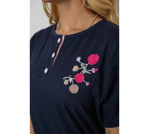 Піжама жіноча з принтом, колір синій, 243R10364