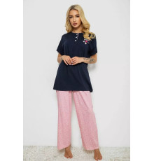 Женская пижама с принтом, цвет синий, 243R10364