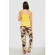 Піжама жіноча з принтом, колір жовтий, 243R1484-029