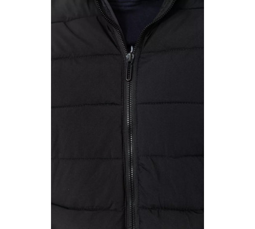 Куртка чоловіча демісезонна з капюшоном, колір чорний, 234R88984