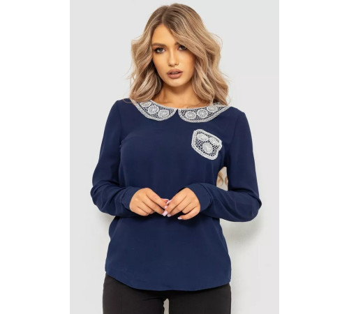 Блуза жіноча, колір темно-синій, 172R135