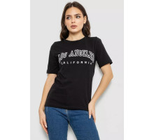 Женская футболка с принтом, цвет черный, 241R1832