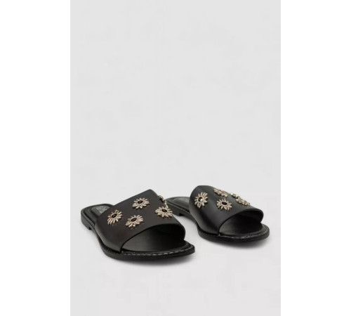 Шльопанці жіночі, колір чорний, 244RSL81499