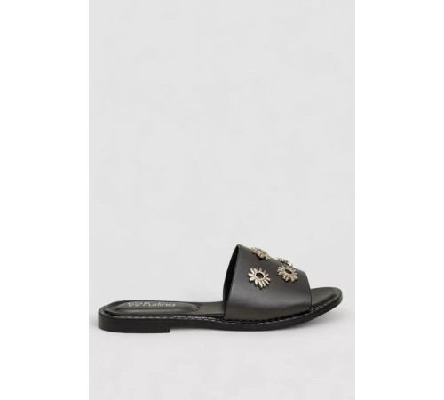 Шльопанці жіночі, колір чорний, 244RSL81499