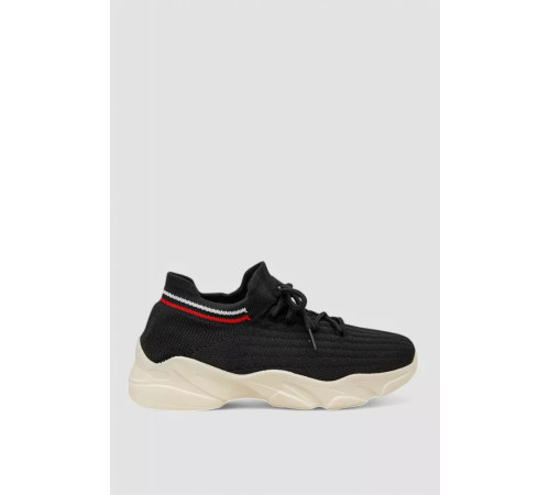 Кроссовки женские текстильные, цвет черный, 244R382K