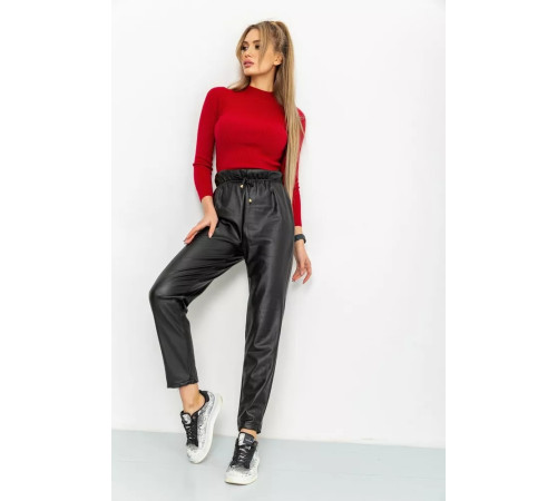 Лосини жіночі шкірозамінник, колір чорний, 164R669