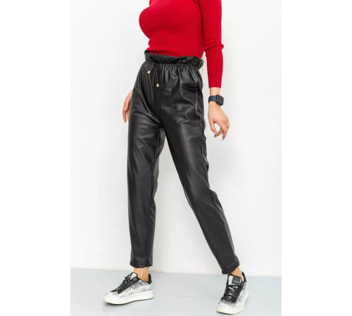 Лосини жіночі шкірозамінник, колір чорний, 164R669