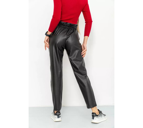 Лосини жіночі шкірозамінник, колір чорний, 164R669