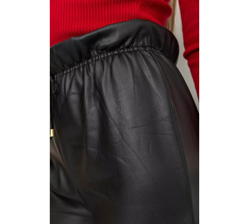 Лосини жіночі шкірозамінник, колір чорний, 164R669