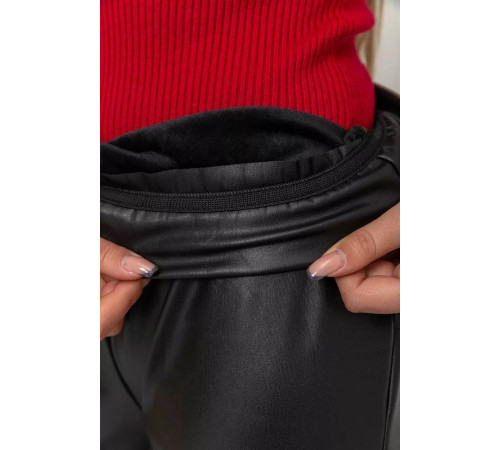 Лосини жіночі шкірозамінник, колір чорний, 164R669