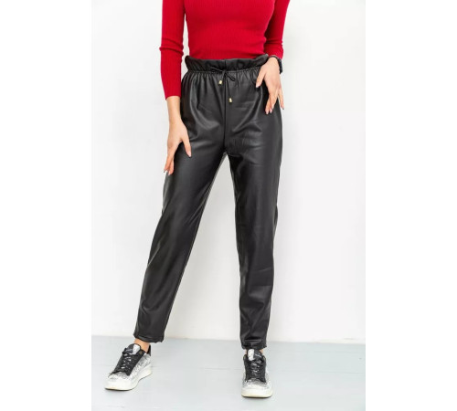 Лосини жіночі шкірозамінник, колір чорний, 164R669