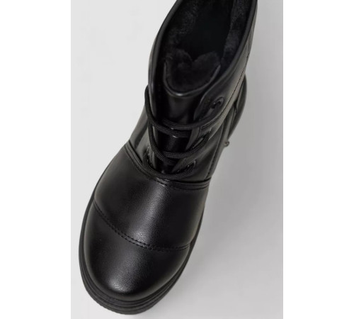 Черевики зимові жіночі на хутрі, колір чорний, 248RAM017