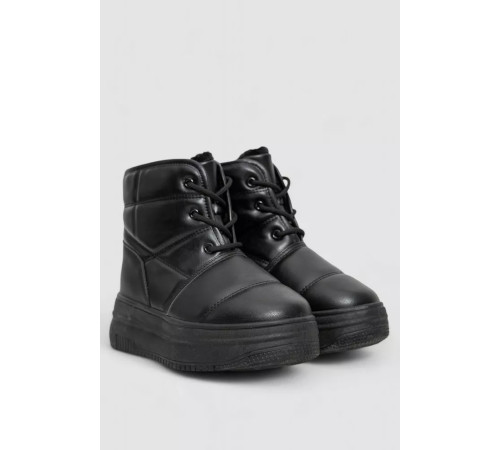 Черевики зимові жіночі на хутрі, колір чорний, 248RAM017