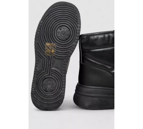 Черевики зимові жіночі на хутрі, колір чорний, 248RAM017