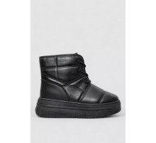 Черевики зимові жіночі на хутрі, колір чорний, 248RAM017