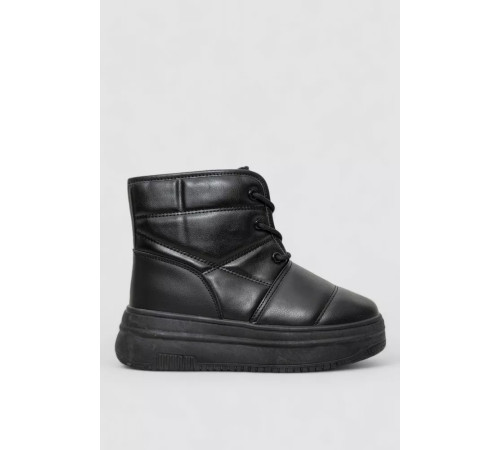 Черевики зимові жіночі на хутрі, колір чорний, 248RAM017