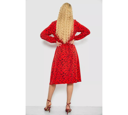 Сукня з принтом софт, колір червоно-чорний, 214R0226-8