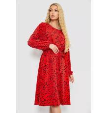 Платье с принтом софт, цвет красно-черный, 214R0226-8