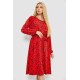 Сукня з принтом софт, колір червоно-чорний, 214R0226-8